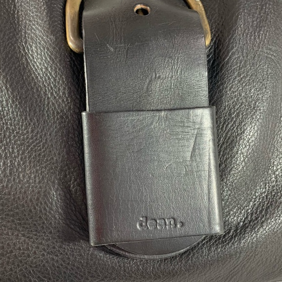 DEAN Authentic Black Leather Tote Shoulder Bag - Picture 15 of 16